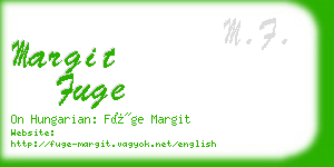 margit fuge business card